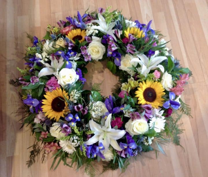 Standing Wreath Mixed Flowers #2